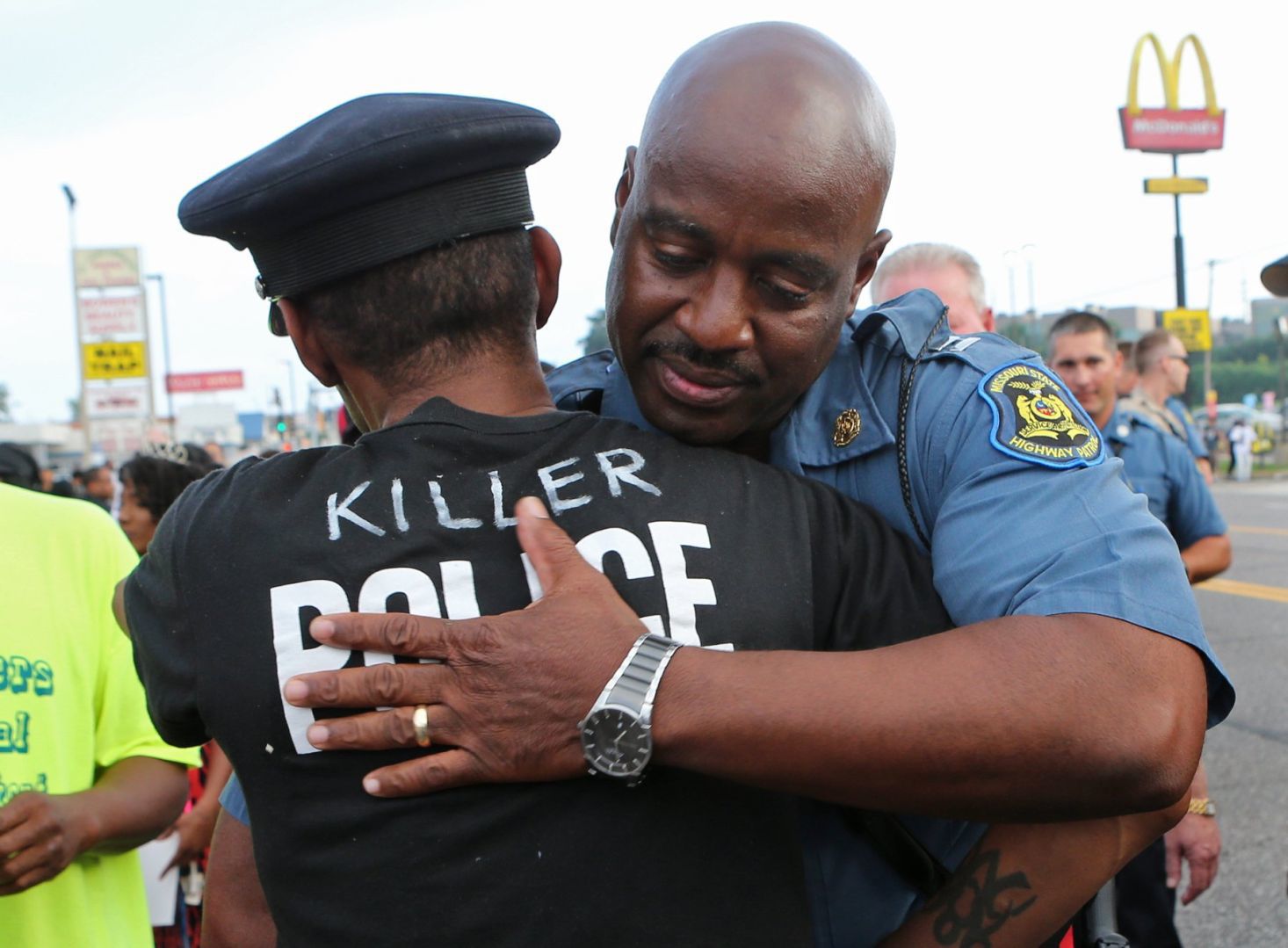 Protesters confront Capt. Ron Johnson